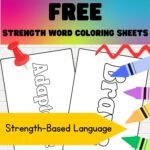 Strength-Word Coloring Sheets